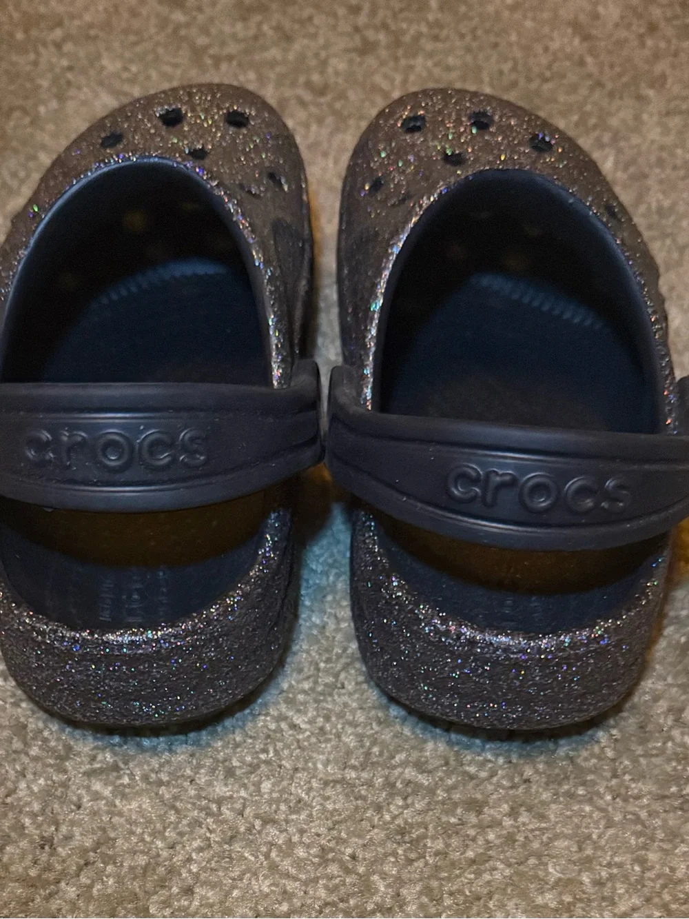 Kids Glitter CROCS Sandals - Multi Color Sparkle